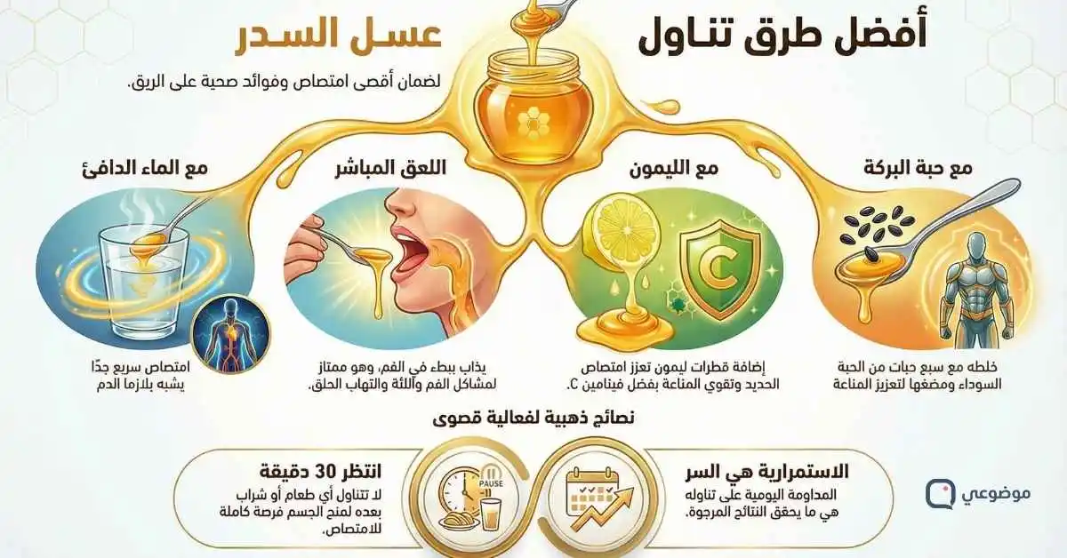 طرق تناول عسل السدر الصحيحة