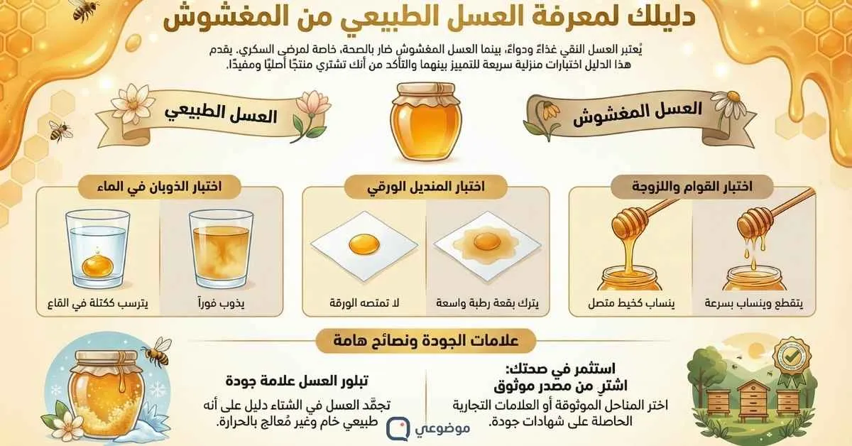 كيفية التمييز بين العسل الطبيعي والمغشوش